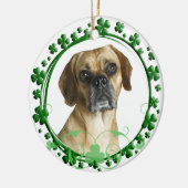 Puggle St Patrick's Day Ornament (Links)