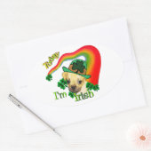 Puggle St Patricks Day Ovale Sticker (Envelop)