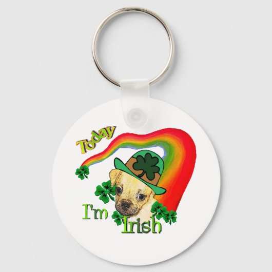 Puggle St Patricks Day Sleutelhanger (Voorkant)