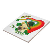 Puggle St Patricks Day Tegeltje (Zijkant)