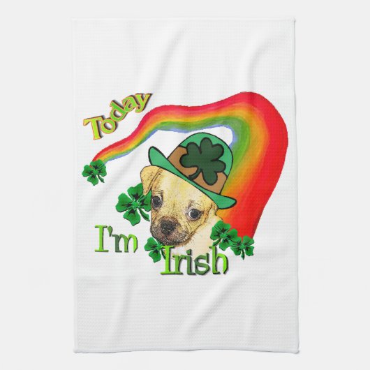 Puggle St. Patrick's Day Theedoek (Verticaal)