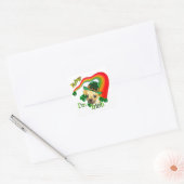 Puggle St Patricks Day Vierkante Sticker (Envelop)