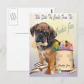 Puggle Stole Cookie van koekjeskaarten Briefkaart (Voorkant / Achterkant)