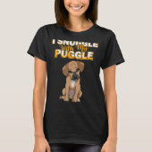 Puggle T Shirt Ik knuffel met mijn Puggle Shirt Fu (Voorkant)