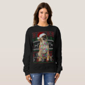Puggle Ugly Sweater Kerstmis Dog Lights (Voorkant volledig)