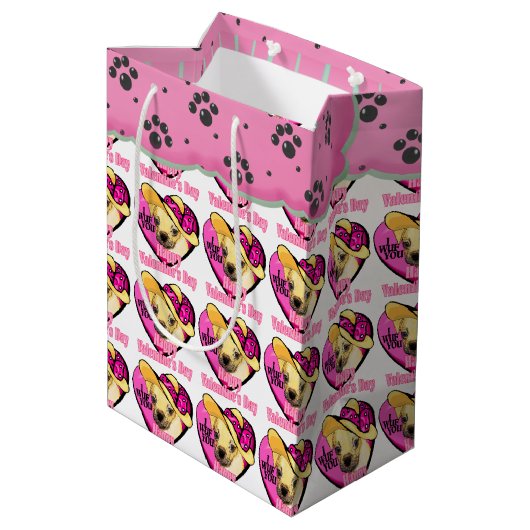 Puggle Valentijnsdag Medium Cadeauzakje (Achterkant Gekanteld)