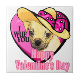 Puggle Valentijnsdag Tegeltje