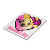 Puggle Valentijnsdag Tegeltje (Zijkant)