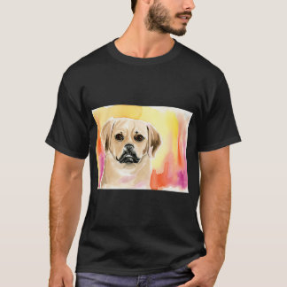 Puggle watercolor t-shirt