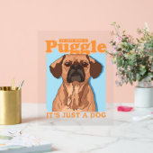 Puggles hondeneigenaar Het is een Puggle Acryl Bord (Huwelijk)