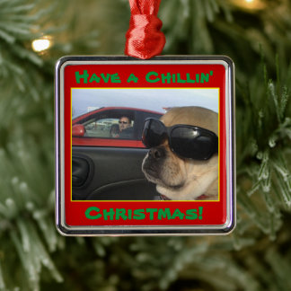 Puggles Ornament met kerstbomen