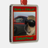 Puggles Ornament met kerstbomen (Rechts)