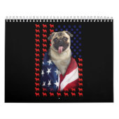 Puggy Amerikaanse vlag Kalender (Hoes)
