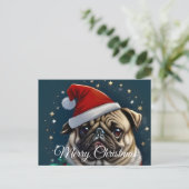 Puggy Claus Collectie Feestdagenkaart (Staand voorkant)