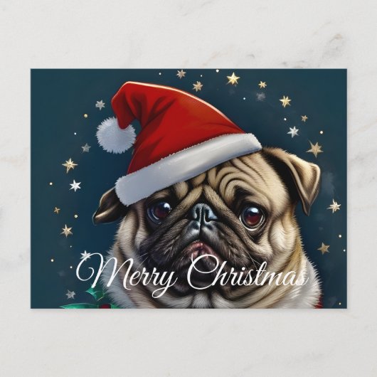 Puggy Claus Collectie Feestdagenkaart (Voorkant)