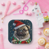 Puggy Claus Collectie Papieren Bordje (Feest)