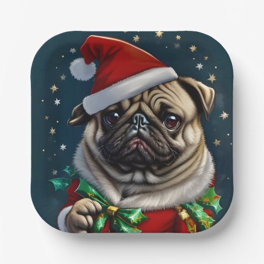 Puggy Claus Collectie Papieren Bordje (Voorkant)