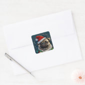 Puggy Claus Collectie Vierkante Sticker (Envelop)