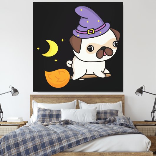 Puggy Heks Canvas Print (Insitu (Slaapkamer))