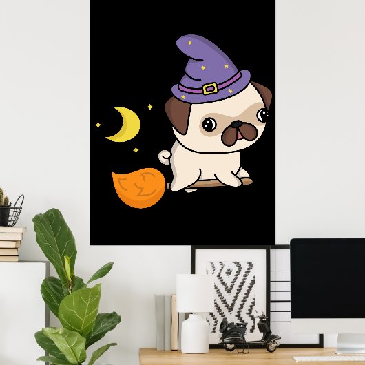 Puggy Heksenposter Poster (Thuiskantoor)
