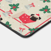 Puggy Kerst Desk Mat (Hoek)