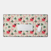 Puggy Kerst Desk Mat (Keyboard & Muis)