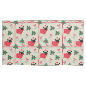 Puggy-kerst-piloten Kussensloop (Voorkant-Links)