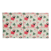 Puggy-kerst-piloten Kussensloop (Achterkant-Rechts)