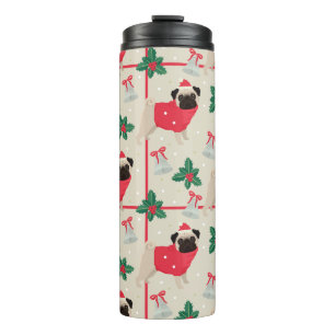 Puggy-kerst-thermisch getumbler thermosbeker