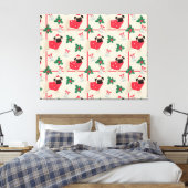 Puggy kerstcanvas afdrukken (Insitu (Slaapkamer))