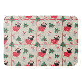 Puggy Kerstmis Bath Mat (Voorkant)