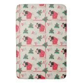 Puggy Kerstmis Bath Mat (Voorkant Verticaal)