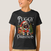 Puggy Kerstmis Pug Kerstmis Pug Sinterklaas Pug T-shirt (Voorkant)