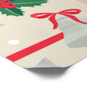 Puggy kerstPoster Poster (Hoek)