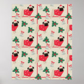 Puggy kerstPoster Poster (Voorkant)