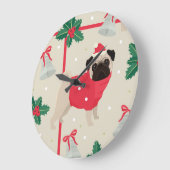 Puggy-kerstwandklok Grote Klok (Hoek)