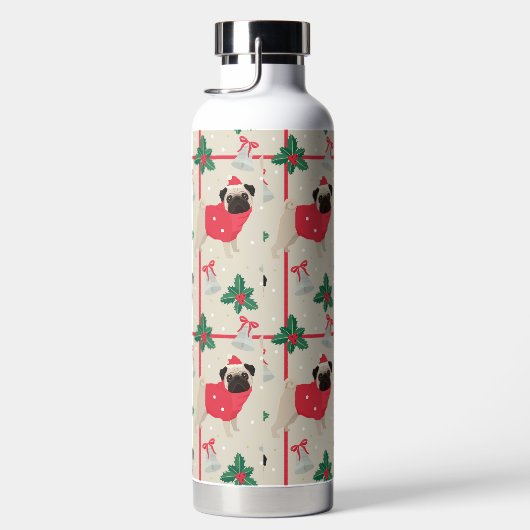 Puggy kerstwaterflesje waterfles (Rechts)