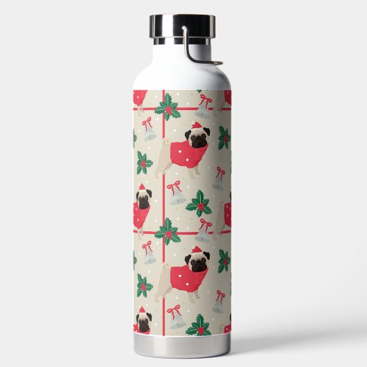 Puggy kerstwaterflesje waterfles (Links)