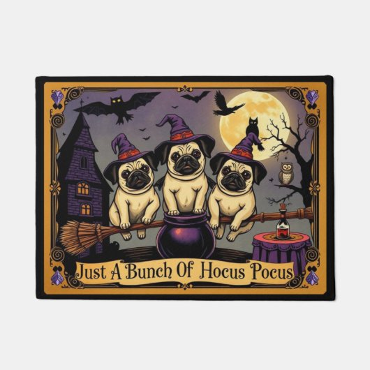 Puggy Sisters Gewoon Een Bunch Van Hocus Pocus Deurmat (Voorkant)