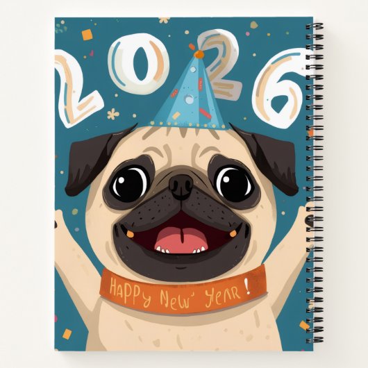 “Puggy Stardust 2026: Deluxe Spiral Notebook  Notitieboek (Achterkant)