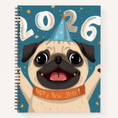 “Puggy Stardust 2026: Deluxe Spiral Notebook  Notitieboek (Voorkant)