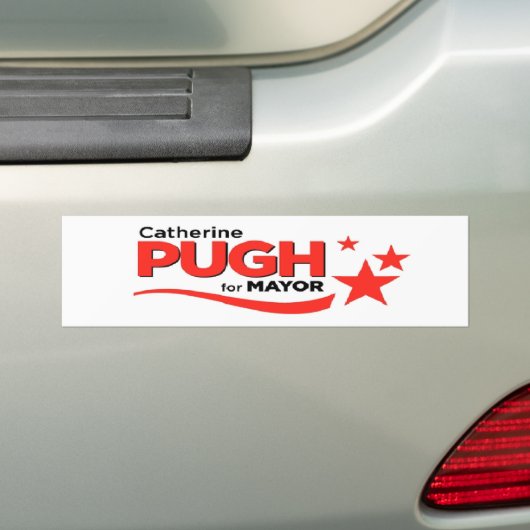 Pugh voor burgemeester Bumpersticker (Op auto)