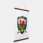 Pugh Wales Achternaam Schild Hangend Wandkleed (Gebogen)
