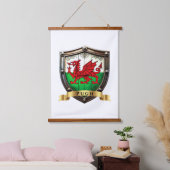 Pugh Wales Achternaam Schild Hangend Wandkleed (Slaapkamer)