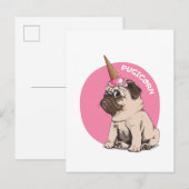 Pugicorn Briefkaart (Voorkant / Achterkant)