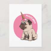 Pugicorn Briefkaart (Voorkant)
