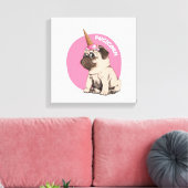 Pugicorn Canvas Afdruk (Insitu (Woonkamer))