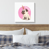 Pugicorn Canvas Afdruk (Insitu (Slaapkamer))