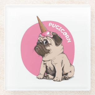 Pugicorn Glazen Onderzetter