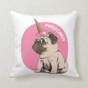 Pugicorn Kussen